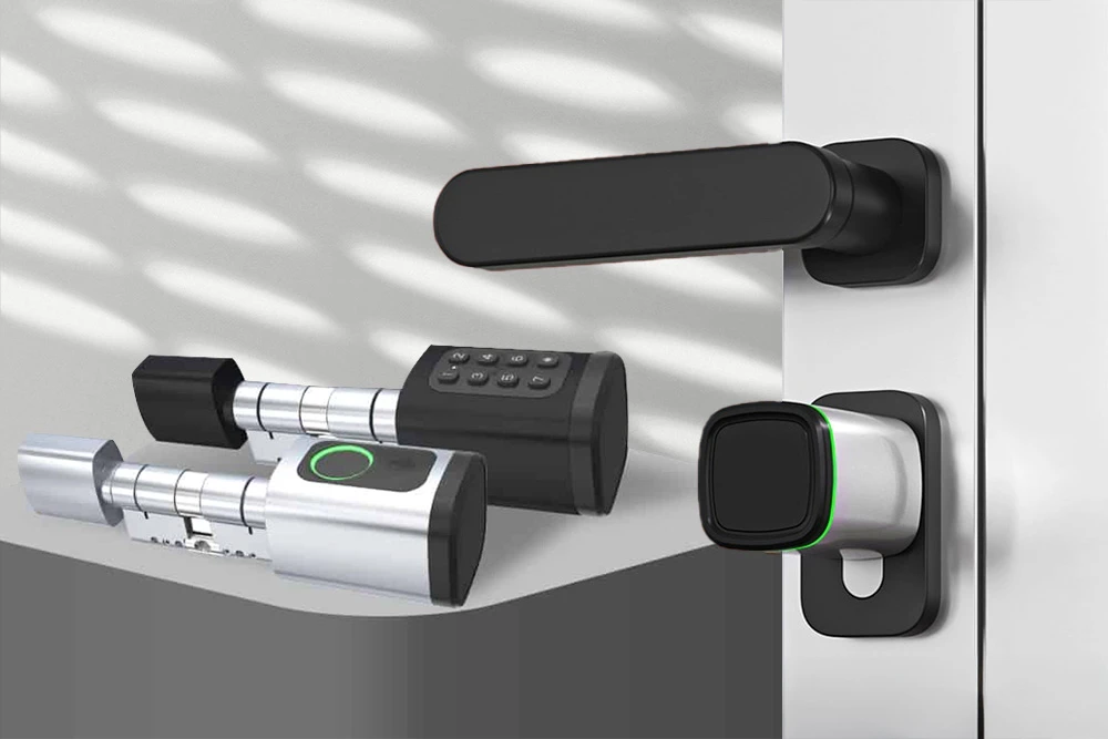 electronic fingerprint and keypad lock