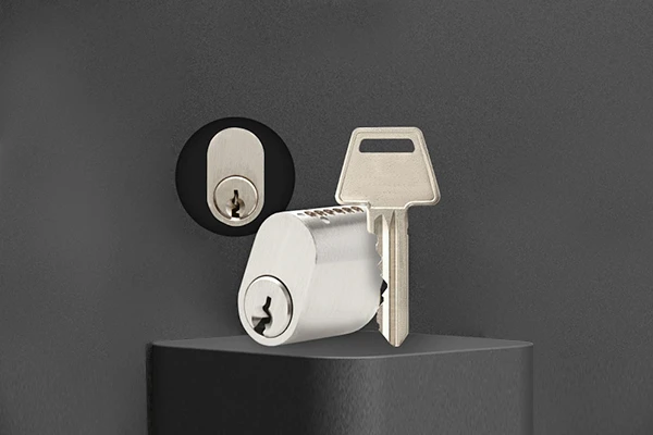 sliver lock cylinder and key