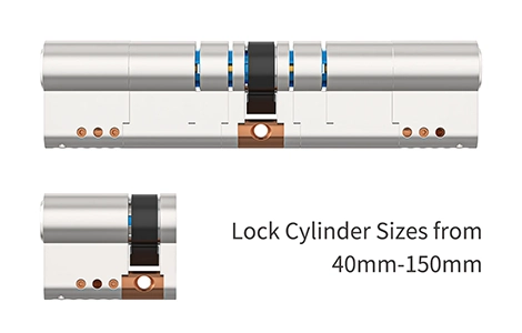 Our lock cylinders have customizable lengths for superior security