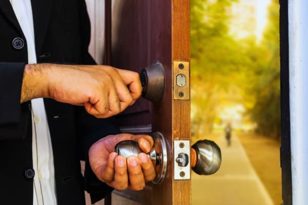 Removing old hardware in how to change a lock cylinder