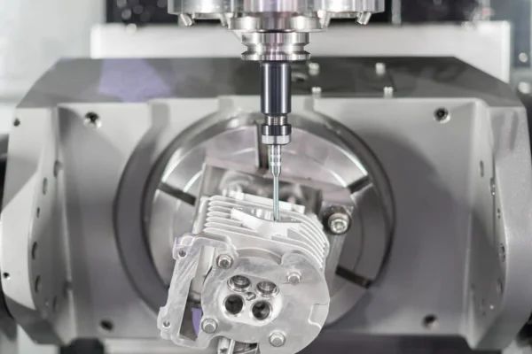 Multi-axis CNC machining used for precision lock components with ±0.005mm tolerance.