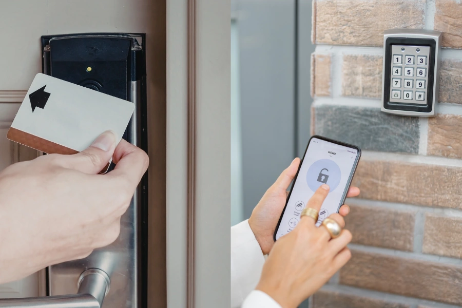 Comparison of mechanical keys, access cards, and mobile credentials in commercial access control