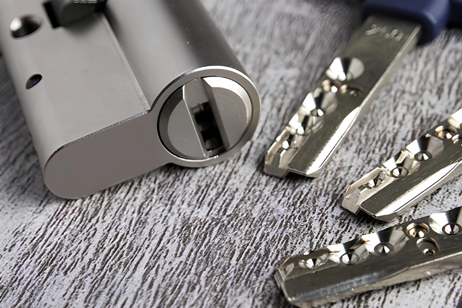 aluminum door lock cylinder for commercial security system