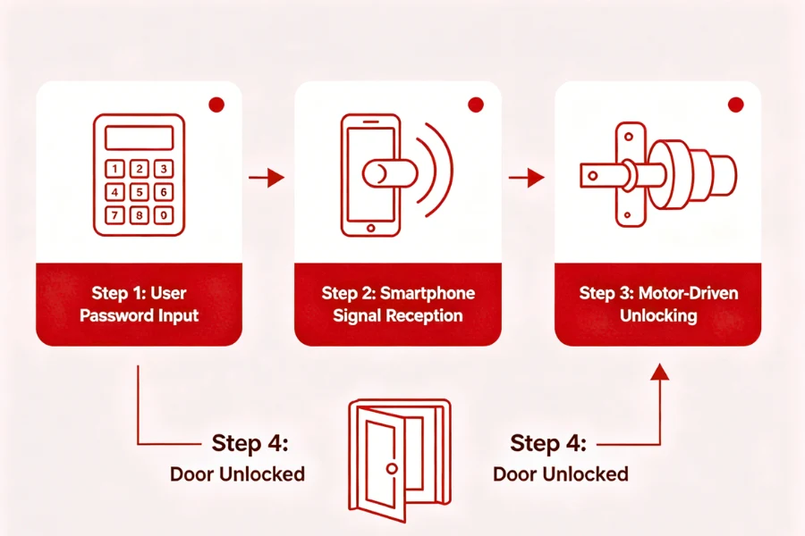 how an electronic door cylinder works with smart access control process