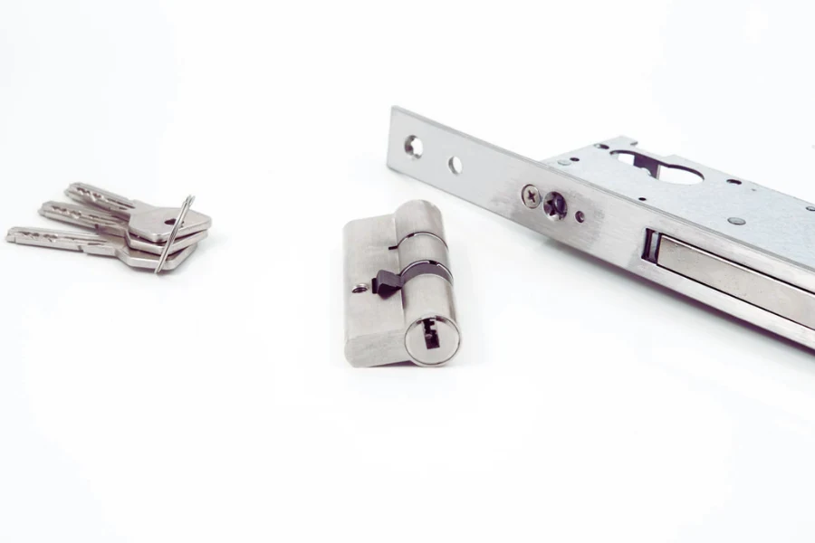 commercial aluminum door lock cylinder for access control in business environments