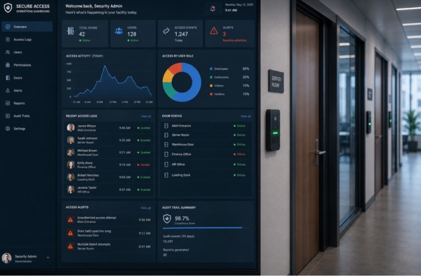 commercial access control audit visibility and physical credential management