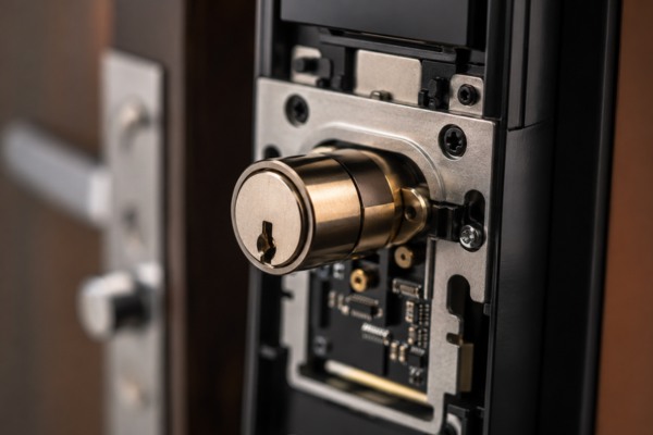 commercial hotel lock cylinder for electronic hospitality security system