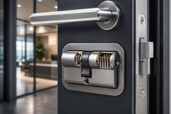 reinforced commercial euro cylinder with anti-snap protection